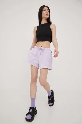 Zdjęcie produktu Levi's szorty bawełniane damskie kolor fioletowy gładkie high waist