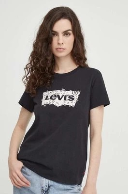 Zdjęcie produktu Levi's t-shirt bawełniany damski kolor czarny