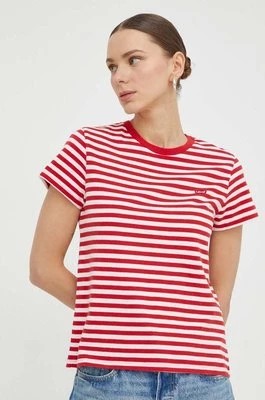Zdjęcie produktu Levi's t-shirt bawełniany damski kolor czerwony