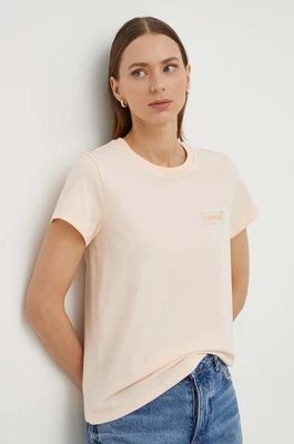 Zdjęcie produktu Levi's t-shirt bawełniany damski kolor pomarańczowy