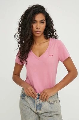 Zdjęcie produktu Levi's t-shirt bawełniany damski kolor różowy