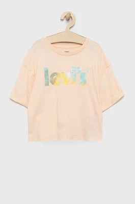 Zdjęcie produktu Levi's t-shirt bawełniany dziecięcy kolor różowy