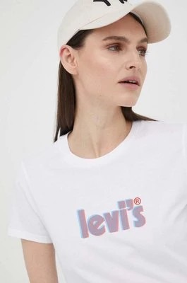 Zdjęcie produktu Levi's t-shirt bawełniany kolor biały