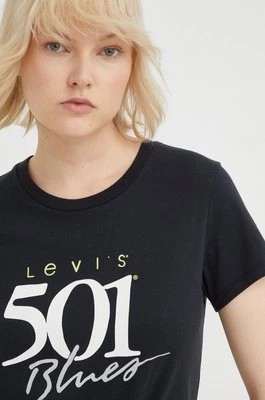 Zdjęcie produktu Levi's t-shirt bawełniany kolor czarny