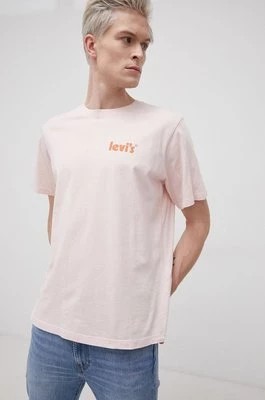 Zdjęcie produktu Levi's T-shirt bawełniany kolor różowy gładki