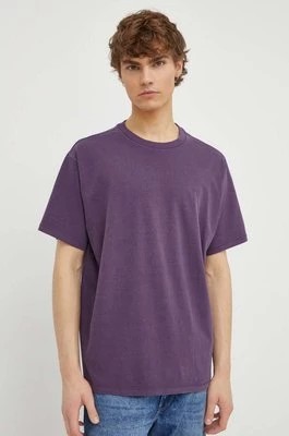Zdjęcie produktu Levi's t-shirt bawełniany męski kolor fioletowy gładki