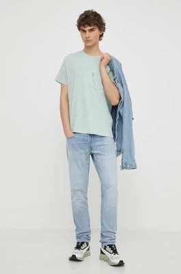 Zdjęcie produktu Levi's t-shirt bawełniany męski kolor szary gładki