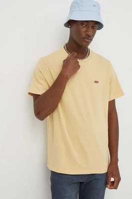 Zdjęcie produktu Levi's t-shirt bawełniany męski kolor żółty gładki