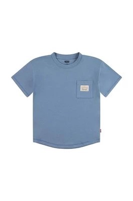 Zdjęcie produktu Levi's t-shirt dziecięcy kolor niebieski gładki
