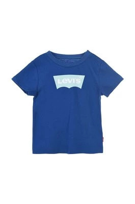 Zdjęcie produktu Levi's t-shirt dziecięcy kolor niebieski z nadrukiem