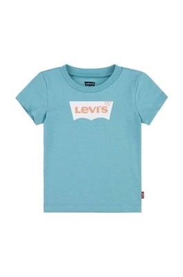 Zdjęcie produktu Levi's t-shirt dziecięcy kolor niebieski z nadrukiem