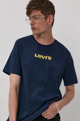 Zdjęcie produktu Levi's T-shirt męski kolor granatowy z nadrukiem
