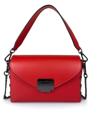 Zdjęcie produktu Lia Biassoni Skórzana torebka "Impero" w kolorze czerwonym - 22 x 14 x 7 cm rozmiar: onesize