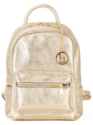 Zdjęcie produktu Lia Biassoni Skórzany plecak w kolorze złotym - 22 x 26 x 13 cm rozmiar: onesize