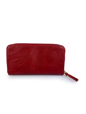 Zdjęcie produktu Lia Biassoni Skórzany portfel "Platani" w kolorze czerwonym - 22 x 10 x 2 cm rozmiar: onesize