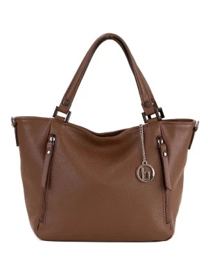Zdjęcie produktu Lia Biassoni Skórzany shopper bag "Alserio" w kolorze brązowym - 42 x 26 x 16 cm rozmiar: onesize