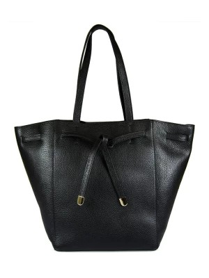 Zdjęcie produktu Lia Biassoni Skórzany shopper bag "Tusciano" w kolorze czarnym - 41 x 30 x 18 cm rozmiar: onesize