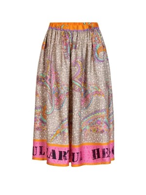 Zdjęcie produktu LIEBLINGSSTÜCK Spódnica "Edibe" w kolorze beżowo-różowo-pomarańczowym rozmiar: 48