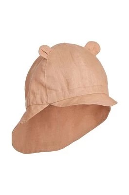 Zdjęcie produktu Liewood czapka z domieszką lnu dziecięca kolor beżowy gładka