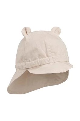 Zdjęcie produktu Liewood czapka z domieszką lnu dziecięca kolor beżowy gładka