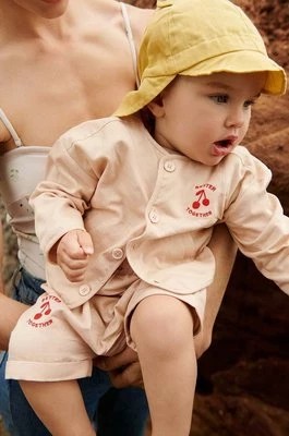 Zdjęcie produktu Liewood czapka z domieszką lnu dziecięca kolor żółty gładka