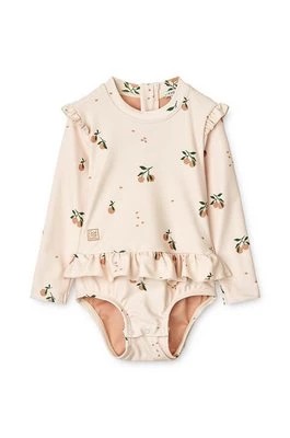 Zdjęcie produktu Liewood jednoczęściowy strój kąpielowy niemowlęcy Sille Baby Printed Swimsuit kolor beżowy