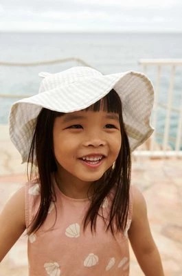 Zdjęcie produktu Liewood kapelusz bawełniany dziecięcy Amelia Seersucker Sun Hat With Ears kolor fioletowy bawełniany