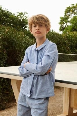 Zdjęcie produktu Liewood koszula bawełniana dziecięca Kory Seersucker Check Shirt kolor niebieski