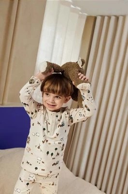 Zdjęcie produktu Liewood piżama bawełniana dziecięca kolor beżowy gładka