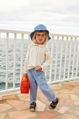 Zdjęcie produktu Liewood spodnie bawełniane dziecięce Birger Seersucker Check Pants kolor niebieski wzorzyste