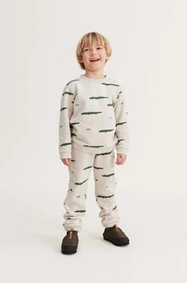 Zdjęcie produktu Liewood spodnie dresowe bawełniane dziecięce kolor beżowy gładkie