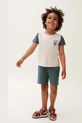 Zdjęcie produktu Liewood t-shirt bawełniany dziecięcy Apia Placement Shortsleeve T-shirt kolor turkusowy z nadrukiem