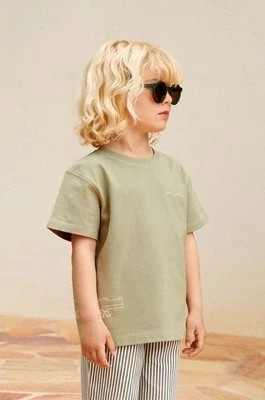 Zdjęcie produktu Liewood t-shirt bawełniany dziecięcy Sixten Placement Shortsleeve T-shirt kolor zielony gładki