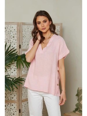 Zdjęcie produktu Lin Passion Lniana bluzka w kolorze jasnoróżowym rozmiar: 40/42