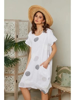 Zdjęcie produktu Lin Passion Lniana sukienka w kolorze białym rozmiar: 38/40
