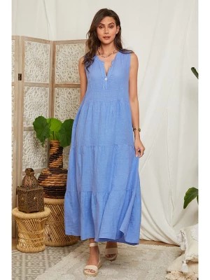 Zdjęcie produktu Lin Passion Lniana sukienka w kolorze błękitnym rozmiar: 38/40