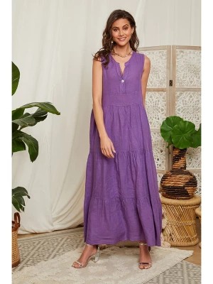 Zdjęcie produktu Lin Passion Lniana sukienka w kolorze fioletowym rozmiar: 36/38