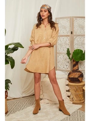 Zdjęcie produktu Lin Passion Lniana sukienka w kolorze jasnobrązowym rozmiar: 34/36