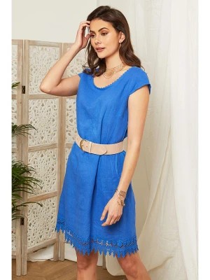 Zdjęcie produktu Lin Passion Lniana sukienka w kolorze niebieskim rozmiar: 34/36