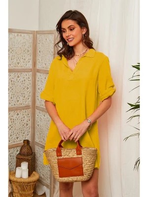 Zdjęcie produktu Lin Passion Lniana sukienka w kolorze żółtym rozmiar: 40/42