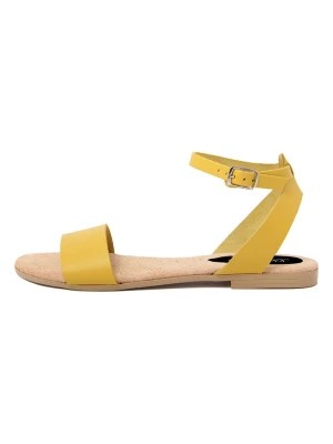 Zdjęcie produktu Lionellaeffe Skórzane sandały w kolorze żółtym rozmiar: 38