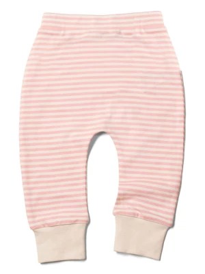 Zdjęcie produktu Little Green Radicals Spodnie dresowe w kolorze różowo-kremowym rozmiar: 104