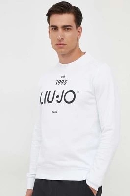 Zdjęcie produktu Liu Jo bluza bawełniana męska kolor biały z nadrukiem