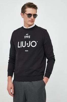 Zdjęcie produktu Liu Jo bluza bawełniana męska kolor czarny z nadrukiem