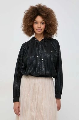 Zdjęcie produktu Liu Jo bluza damska kolor czarny z kapturem wzorzysta