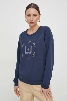 Zdjęcie produktu Liu Jo bluza damska kolor niebieski z aplikacją