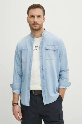 Zdjęcie produktu Liu Jo koszula jeansowa męska kolor niebieski regular ze stójką