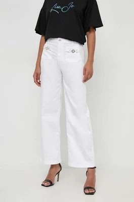 Zdjęcie produktu Liu Jo spodnie damskie kolor biały dzwony high waist