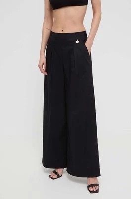 Zdjęcie produktu Liu Jo spodnie damskie kolor czarny szerokie high waist