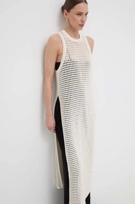 Zdjęcie produktu Liu Jo sukienka bawełniana kolor beżowy maxi prosta